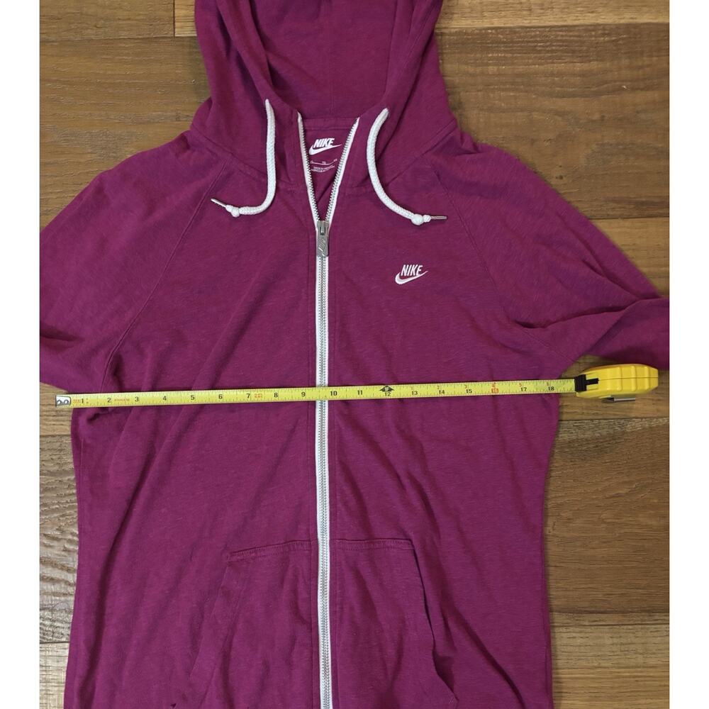 Nike Women's Full Zip Hoodie Magenta Pink Lightweight Sportswear Sz XL - Picture 3 of 6